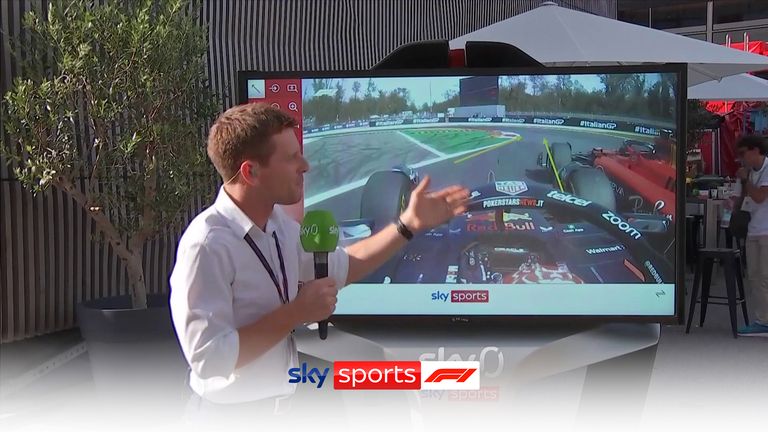 Anthony Davidson de Sky F1 était au SkyPad pour analyser la brillante bataille de Max Verstappen avec Carlos Sainz pour la tête du Grand Prix d'Italie.