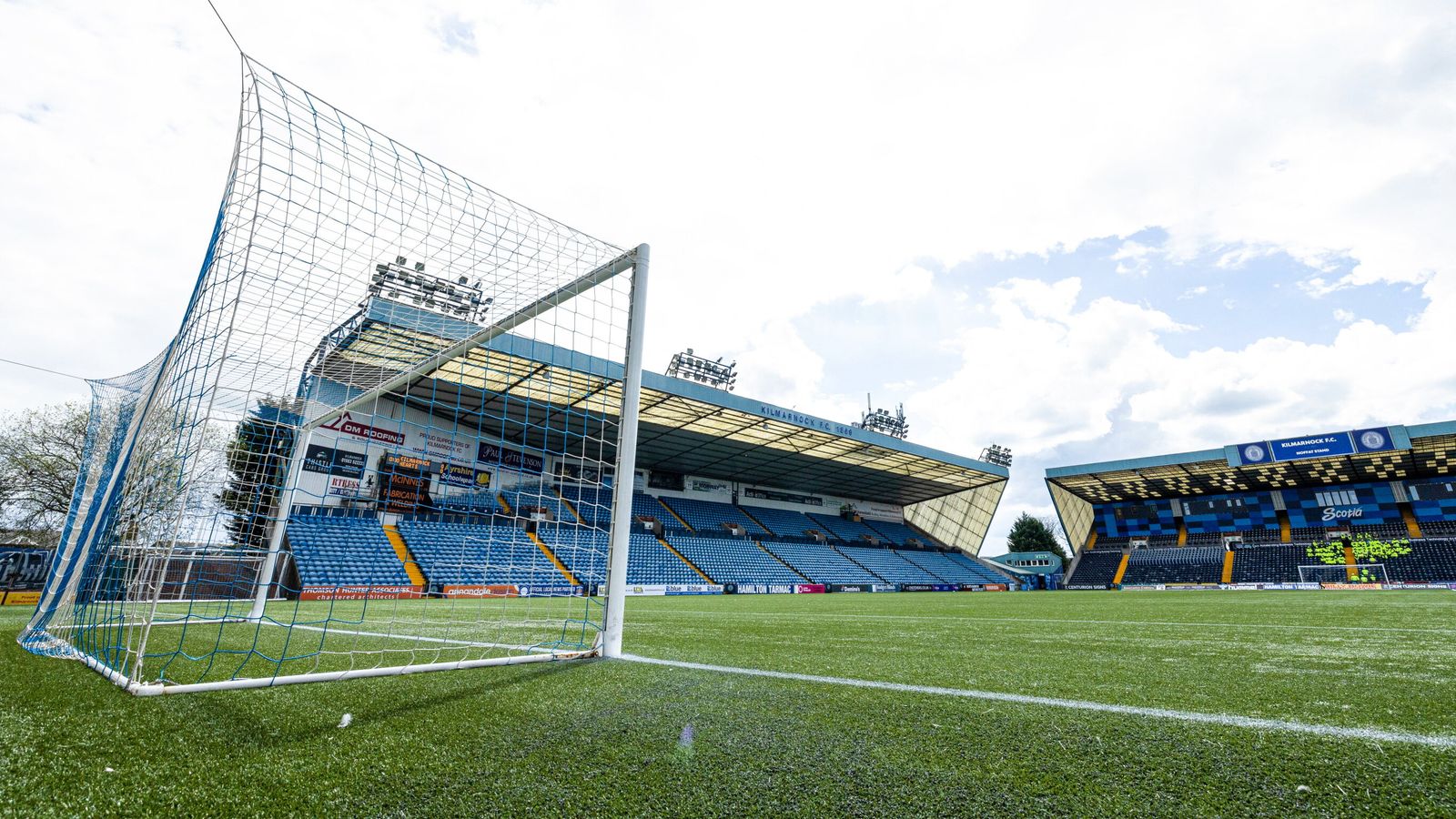 KILMARNOCK, SCOTLAND - APRIL 27: A general view of Rugby Park during a cinch Premiership match between Kilmarnock and Heart of Midlothain at Rugby Park, on April 27, 2024, in Kilmarnock, Scotland.  (Photo by Craig Foy / SNS Group)